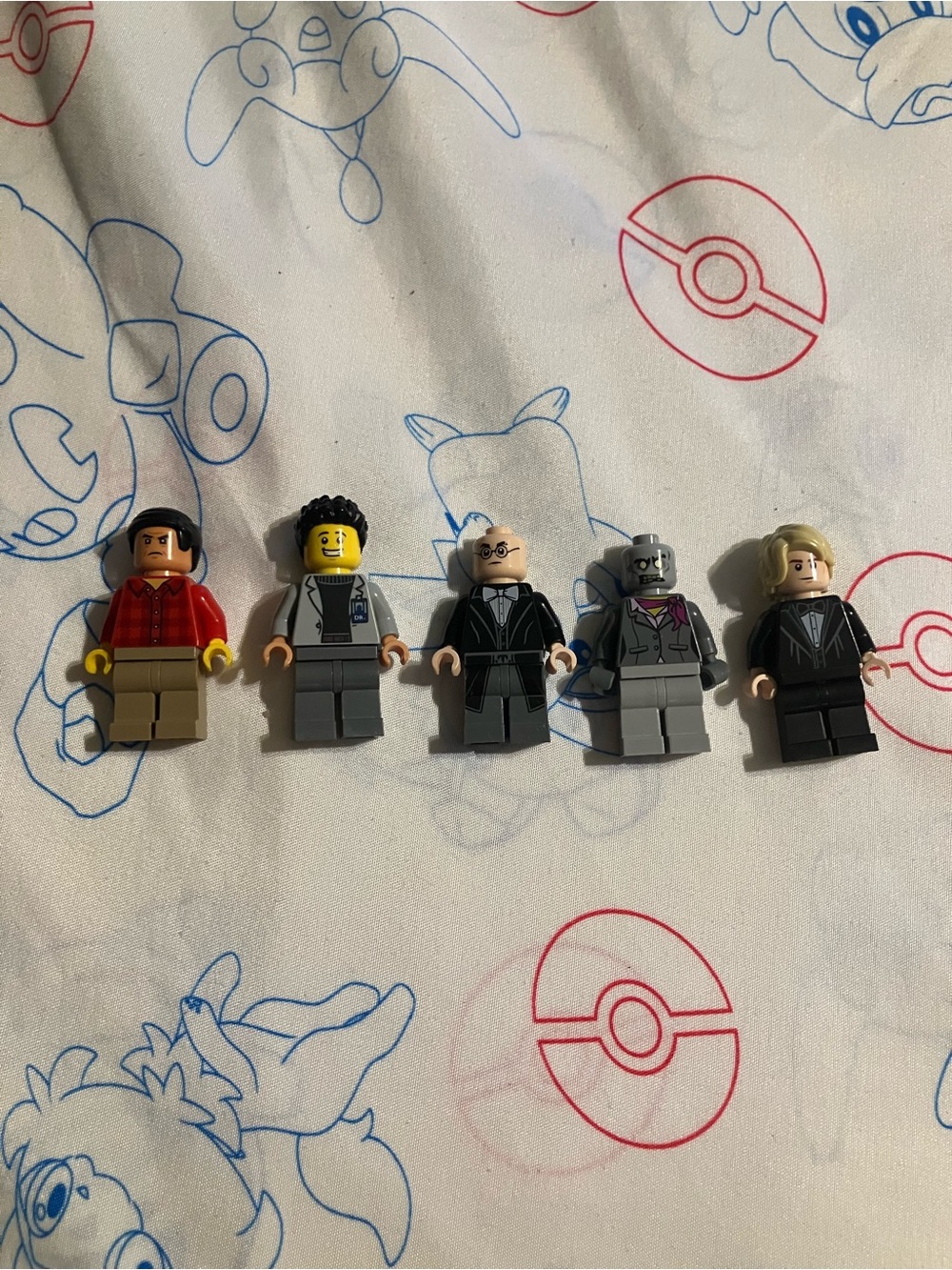 Lego Minifigure Lot - Red, Yellow, Tan, Gray, Black, Blonde Hair